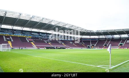 Genf, Schweiz. Oktober 2021. Allgemeiner Blick in das Stade Geneve während der UEFA Womens Champions League Group im Stade Geneve in Genf, Schweiz, bei der 1. Runde des Fußballspiels zwischen Servette FCCF und Juventus. Kredit: SPP Sport Pressefoto. /Alamy Live News Stockfoto