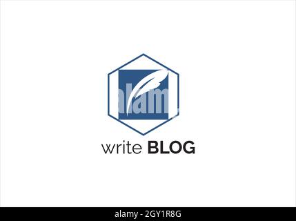 Autor Blog Logo Design Vorlage Vektor Stock Vektor
