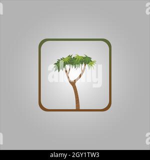 Bestes Baum-Logo-Design oder beste Baum-Symbol. Perfekt für Firmenlogo oder Branding und Ihr Design. Stock Vektor