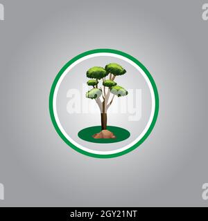 Bestes Baum-Logo-Design oder beste Baum-Symbol. Perfekt für Firmenlogo oder Branding und Ihr Design. Stock Vektor