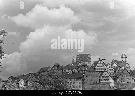 Der Luftkurort Altensteig im Schwarzwald, Deutschland 1930er Jahre. Der Luftkurort Altensteig im Schwarzwald, Deutschland der 1930er Jahre. Stockfoto