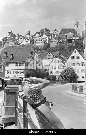 Der Luftkurort Altensteig im Schwarzwald, Deutschland 1930er Jahre. Der Luftkurort Altensteig im Schwarzwald, Deutschland der 1930er Jahre. Stockfoto