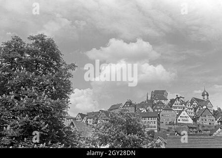 Der Luftkurort Altensteig im Schwarzwald, Deutschland 1930er Jahre. Der Luftkurort Altensteig im Schwarzwald, Deutschland der 1930er Jahre. Stockfoto