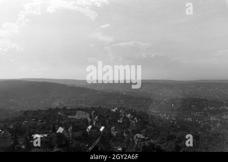 Blick über Stuttgart, Deutschland 1930er Jahre. Blick über Stuttgart, Deutschland 1930. Stockfoto