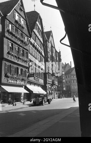 Ein Ausflug nach Stuttgart, Deutschland 1930er Jahre. Eine Reise nach Stuttgart, Deutschland 1930. Stockfoto
