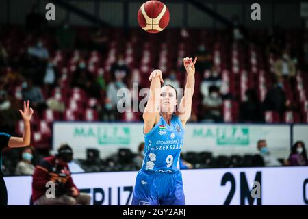 Palasport Taliercio, Venedig, Italien, 06. Oktober 2021, Studer Ágnes (KSC Szekszard) während Umana Reyer Venezia gegen KSC Szekszard - Basketball Euroleague Women Championship Stockfoto