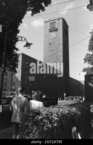 Der Hauptbahnhof von Stuttgart, Deutschland 1930er Jahre. Der Hauptbahnhof in Stuttgart, Deutschland 1930. Stockfoto