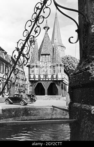 Ein Ausflug nach Michelstadt, Deutsches Reich 30er Jahre. Ein Ausflug nach Michelstadt, Deutschland 1930. Stockfoto