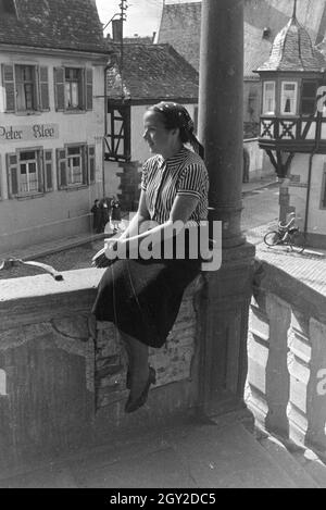 Ein Ausflug nach Deidesheim in der Pfalz, Deutsches Reich 30er Jahre. Ein Ausflug nach Deidesheim in der Pfalz; Deutschland 1930. Stockfoto