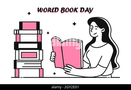 Konzept des World Book Day Stock Vektor