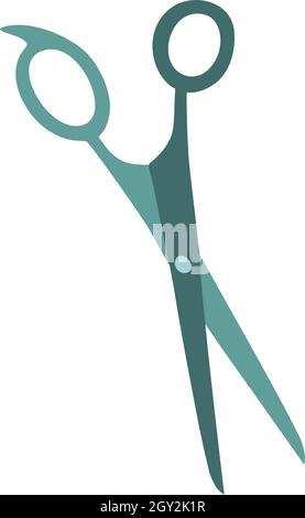 Schere. Vektorgrafik. Objekt isoliert auf weißem Hintergrund, Cartoon-Stil. Stock Vektor
