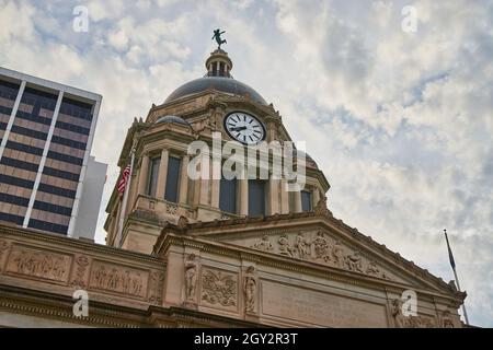 Blick auf Details von Städten in der Innenstadt Gerichtsgebäude Stockfoto