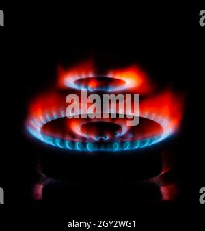 Gasflamme Stockfoto