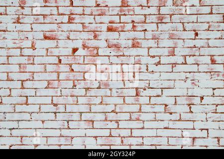 Struktur aus weißen und roten Ziegelwänden Stockfoto
