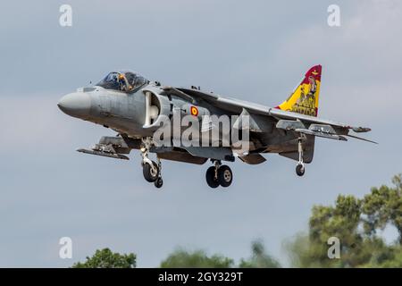 Spanish Navy Harrier AV8 Matador VTOL Fighter bei RIAT Fairford Airshow Stockfoto