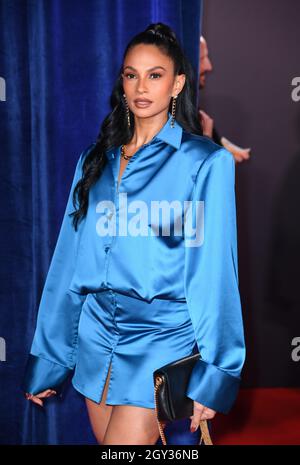 London, Großbritannien. 6. Oktober 2021, London, Großbritannien. Alesha Dixon kommt zu The Harder they Fall Weltpremiere, der Eröffnungsfilm des BFI London Film Festival, der in der Royal Festival Hall stattfand. Kredit: Doug Peters/EMPICS/Alamy Live Nachrichten Stockfoto