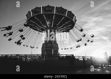 Blick auf den Vergnügungspark Grona Lund in Stockholm Schweden. Hochwertiges Foto 20200701 Stockfoto