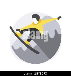 Winter Extremsport abstrakte Konzept Vektor Illustration. Stock Vektor