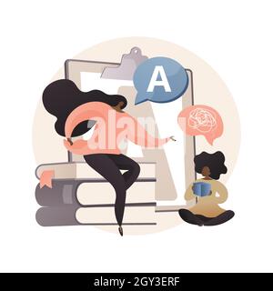 Sprachtherapie abstrakte Konzept Vektor Illustration. Stock Vektor