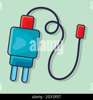 Smartphone-Ladegerät isolierte Cartoon-Vektor-Illustration in flachem Stil Stock Vektor