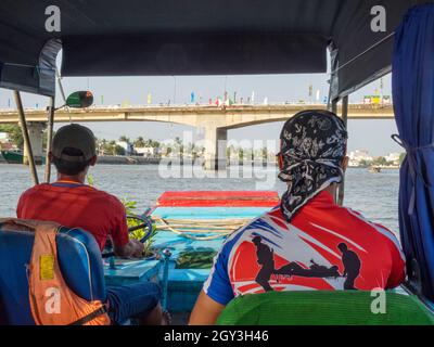 Auf einer Bootstour auf dem Hau-Fluss im Mekong-Delta - Can Tho, Vietnam Stockfoto