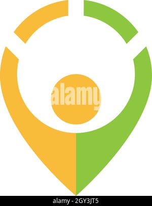 Symbolvektor für Positionspunkt Logo Stock Vektor