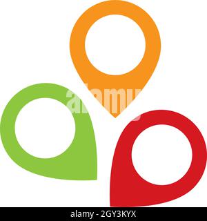 Standort punkt Logo vector Template Stock Vektor
