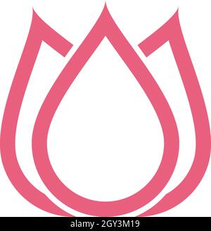 Beauty Vektor Lotus Blumen Logo Vorlage Symbol Stock Vektor