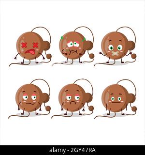 Feuerwerkskugel Cartoon-Figur mit Nope-Ausdruck. Vektorgrafik Stock Vektor