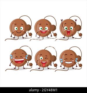 Cartoon-Charakter von Feuerwerkskugel mit Lächeln Ausdruck. Vektorgrafik Stock Vektor