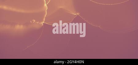 Tinte Gold Textur. Orangefarbener, Glitzernder Lack. Rote Kunst Stockfoto