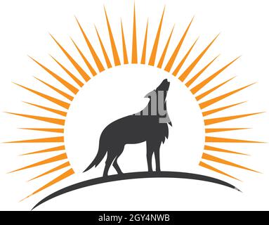 Wolf Logo Vektorvorlage Stock Vektor