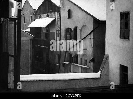 Das Geburtshaus Adolf Hitlers in Braunau am Inn an der ehemaligen Salzburger Vorstadt-Straße, die heute Adolf Hitler-Straße hieß. Hitler wurde im zweiten Stock am 20.08.1939 geboren. [Automatisierte Übersetzung] Stockfoto
