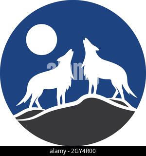 Wolf Logo Vektorvorlage Stock Vektor