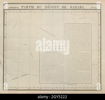 Afrique. Partie du Désert de Sahara #13. Mauretanien Mali. VANDERMAELEN 1827 Karte Stockfoto