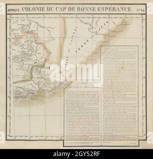 Afrique. Cap de Bonne Espérance #54 Südafrika East Cape VANDERMAELEN 1827 Karte Stockfoto