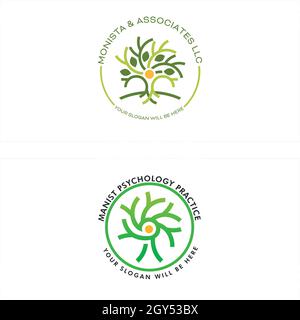 Cooles Design Mit Abstraktem Baum-Logo Stock Vektor