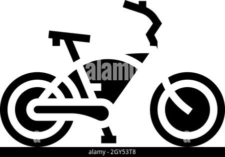 cruiser Fahrrad Glyphe Symbol Vektor Illustration Stock Vektor