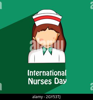 Hintergrund des internationalen Krankenschwestern-Tages Stock Vektor