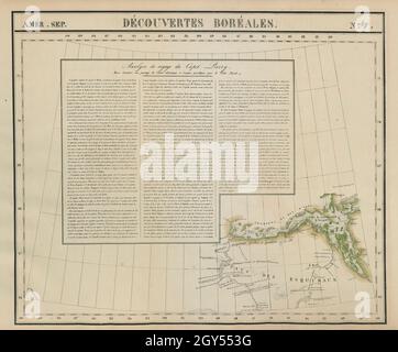 Amér. Sep. Découvertes Boréales #7. Bathurst Inlet Nunavut VANDERMAELEN 1827 Karte Stockfoto