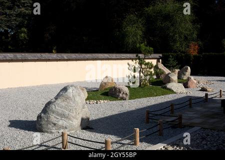 Islands of Peace, Japanischer Garten, war Memorial Park, Coventry, West Midlands, England, Großbritannien Stockfoto