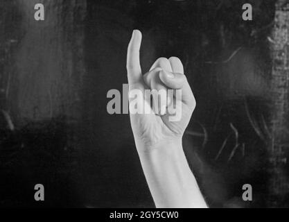 Der Buchstabe, die ich in der Fingersprache. Brief, den ich in den Finger Alphabet. Stockfoto