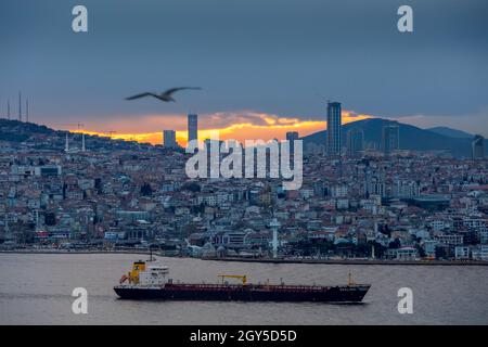 Anatolische Seite am Bosporus, Istanbul, Türkei Stockfoto