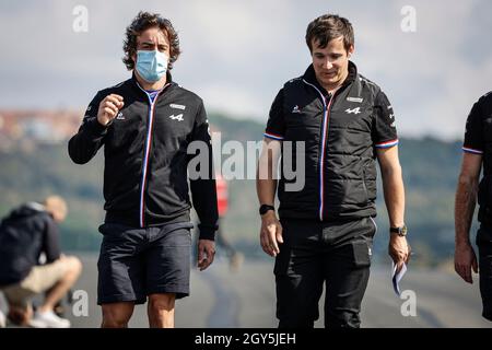 7. Oktober 2021, Istanbul, Türkei. Istanbul Park, Türkei. Oktober 2021. Tuzla, Turquie. Oktober 2021. ALONSO Fernando (SPA), Alpine F1 A521, Portrait während des Formel 1 Rolex Turkish Grand Prix 2021, 16. Lauf der FIA Formel 1 Weltmeisterschaft 2021 vom 8. Bis 10. Oktober 2021 im Istanbul Park, in Tuzla, Türkei - Foto François Flamand/DPPI Kredit: DPPI Media/Alamy Live News Kredit: DPPI Media/Alamy Live News Stockfoto