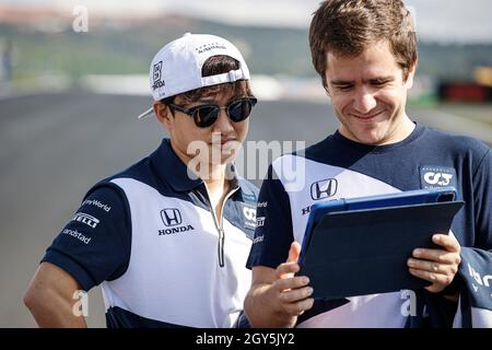 7. Oktober 2021, Istanbul, Türkei. Istanbul Park, Türkei. Oktober 2021. Tuzla, Turquie. Oktober 2021. TSUNODA Yuki (jap), Scuderia AlphaTauri Honda AT02, Portrait während des Formel 1 Rolex Turkish Grand Prix 2021, 16. Runde der FIA Formel 1 Weltmeisterschaft 2021 vom 8. Bis 10. Oktober 2021 im Istanbul Park, in Tuzla, Türkei - Foto François Flamand/DPPI Kredit: DPPI Media/Alamy Live News Kredit: DPPI Media/Alamy Live News Stockfoto