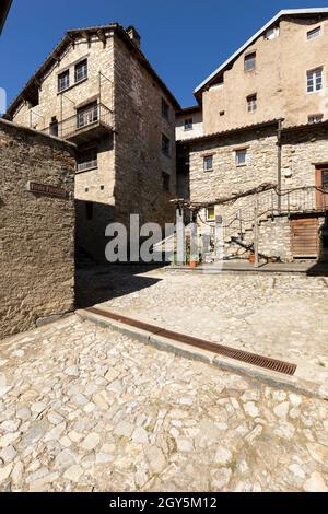 08.04.2021 Brè Paese im Tessin, Schweiz. Gasse Stockfoto