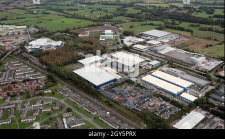 Luftaufnahme des Winsford Industrial Estate aus dem Südwesten von Ceshire Stockfoto