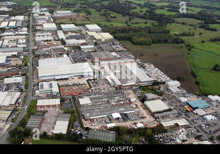 Luftaufnahme des Winsford Industrial Estate aus dem Süden, Ceshire Stockfoto