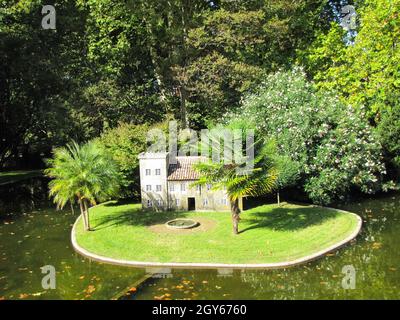 Ein Wanderpark in Vigo, Spanien. Green Park. Stockfoto