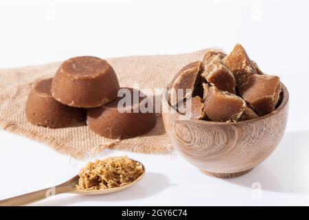 Panaela - Zuckerrohr harte Melasse oder Jagery und Zucker Stockfoto